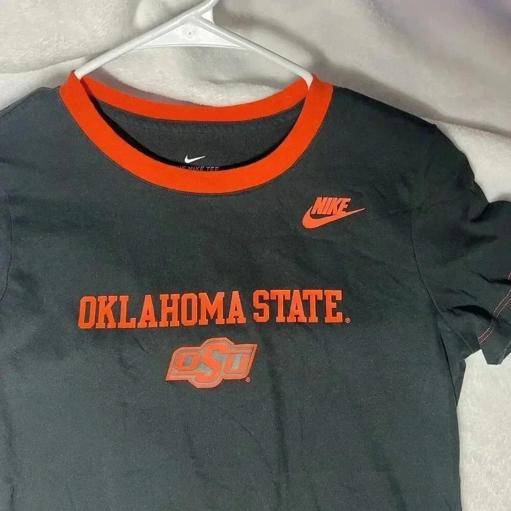 Oklahoma State Womens Nike Dri-Fit Black Nike Sport Performance Shirt S